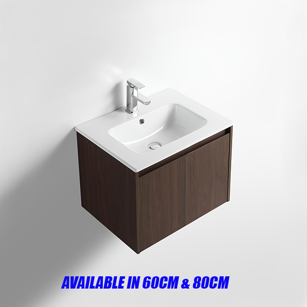 CUBI BASIN CABINET WALNUT BROWN